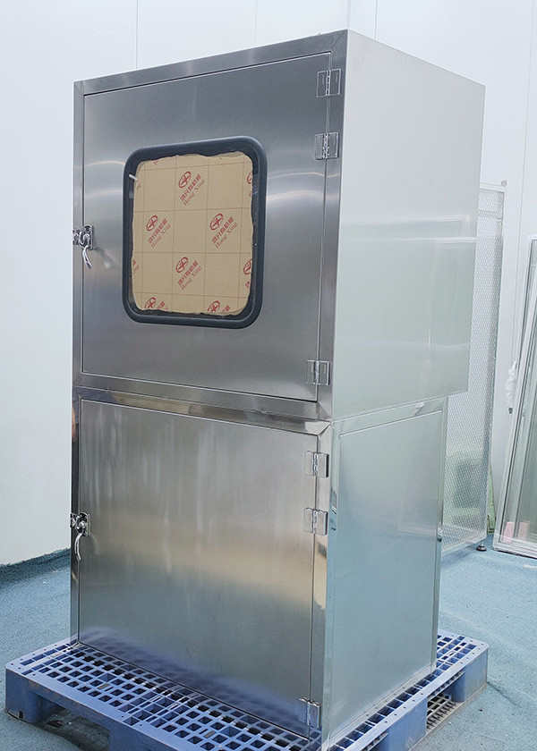 기계적 인터록이 있는 클린룸용 SS304 에어 샤워 패스 박스 0