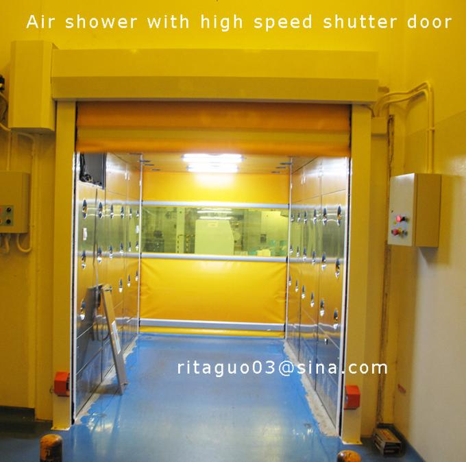 냉각 압연된 강철 청정실 공기 샤워, 고속 셔터 문을 가진 공기 샤워 방 3
