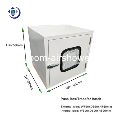 주문 파우더 코팅 스틸 패스 박스 600x600x600mm 청소실로 물건을 통과하기 위해 online manufacture