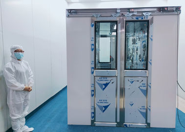 주문 AS-2040D-2.2-AD 두 개의 잎 슬라이딩 문과 함께 청정실 공기 샤워기 online manufacture