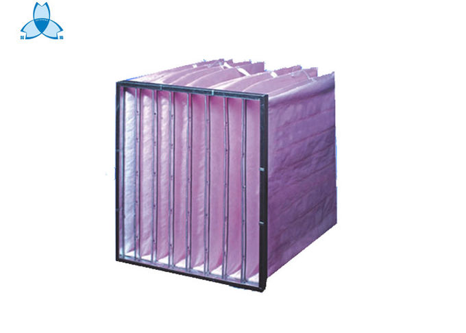분홍색 F7 공기 정화 장치 알루미늄 합금 구조, 6개의 주머니 공기 다루개 여과기 0