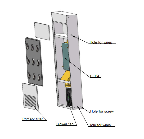 2 측면 취입 성형 1.2 밀리미터 SUS304는 자동식 문과 샤워룸을 환기시킵니다 6